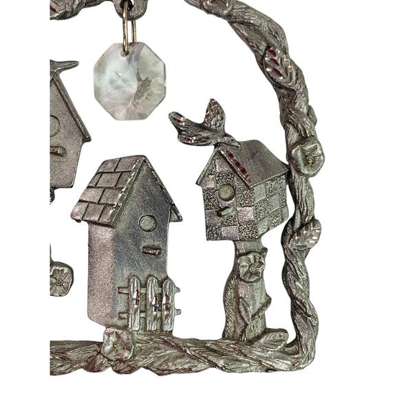 Spoontiques Pewter Ornament Suncatcher Prism Birdhouses 3" #2387 - Picture 3 of 5